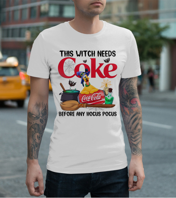 This Witch Needs Coke Pluto Coca-Cola Halloween Theme Before Any Hocus Pocus T-Shirt