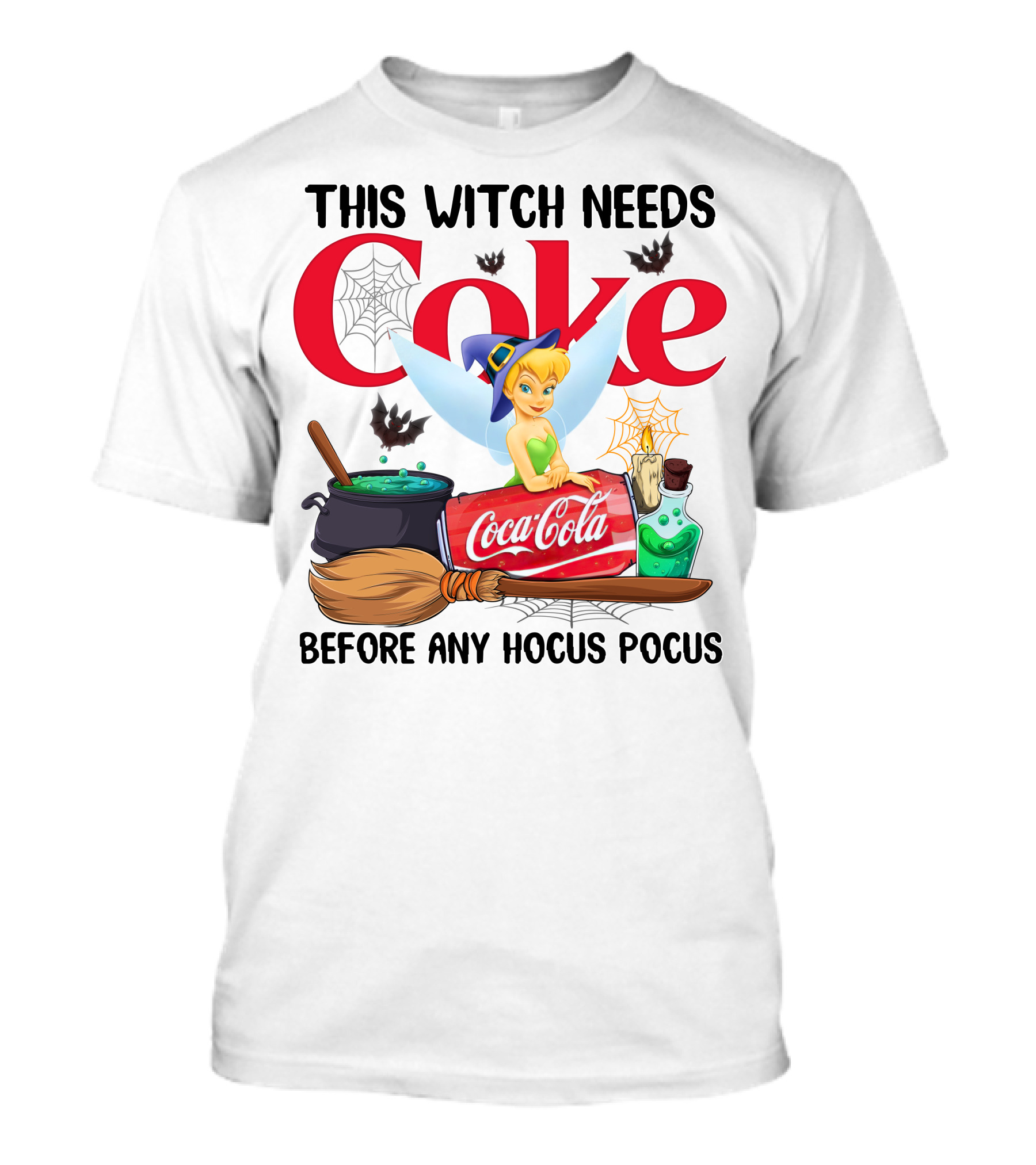 Tinker Bell This Witch Needs Coke Before Any Hocus Pocus Coca-Cola T-Shirt
