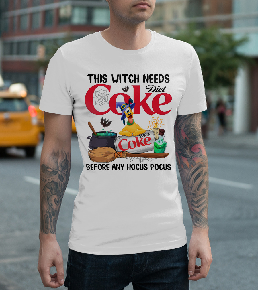 This Witch Needs Diet Coke Before Any Hocus Pocus Pluto T-Shirt