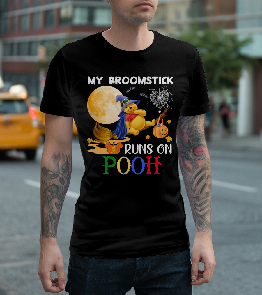 My Broomstick Runs On Pooh T-Shirt