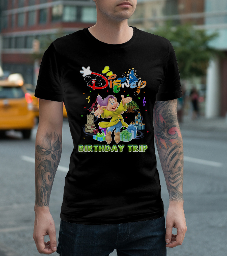 Disney Dopey Birthday Trip Celebration Gift Adventure T-Shirt