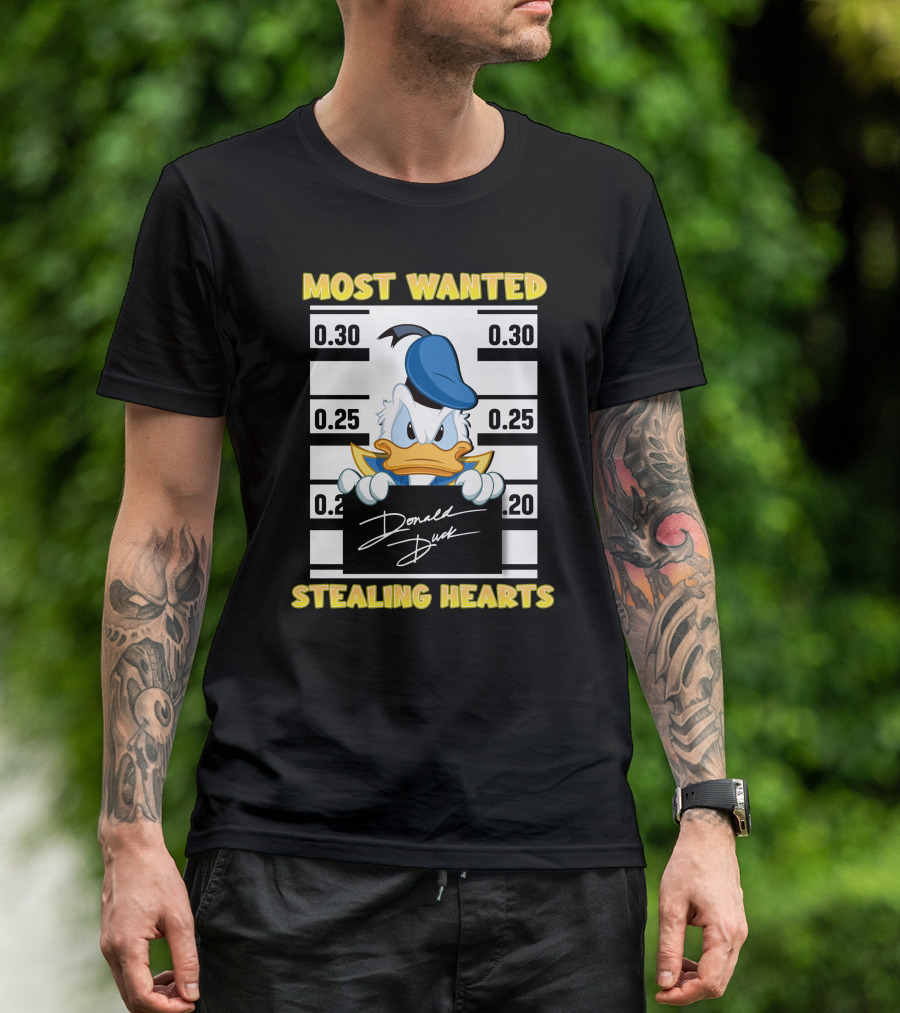 Most Wanted Donald Duck Stealing Hearts T-Shirt