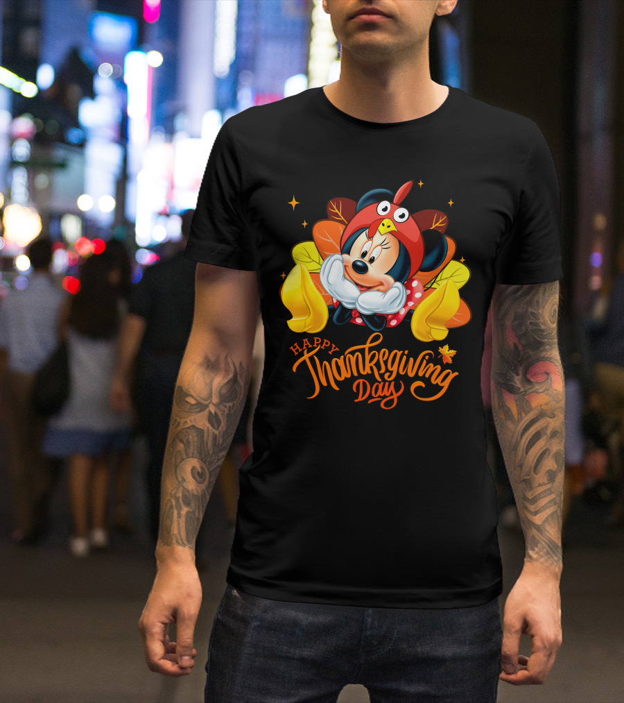 Minnie Happy Thanksgiving Day Turkey Costume T-Shirt