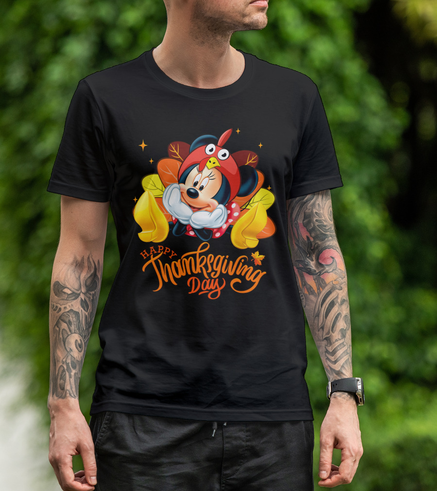 Minnie Happy Thanksgiving Day Turkey Costume T-Shirt