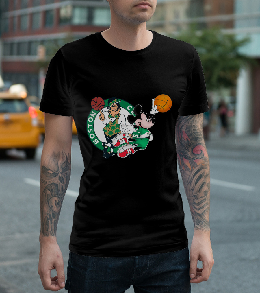 Mickey Boston Celtics Basketball Fantasy T-Shirt