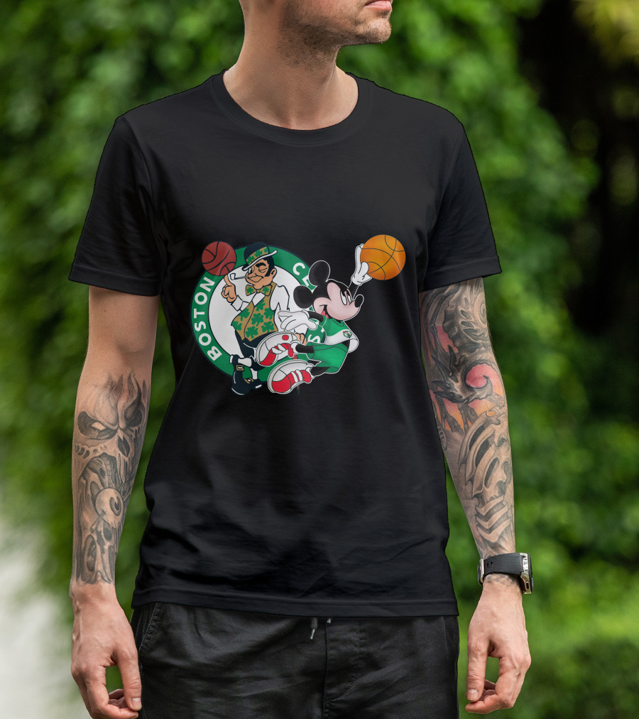 Mickey Boston Celtics Basketball Fantasy T-Shirt