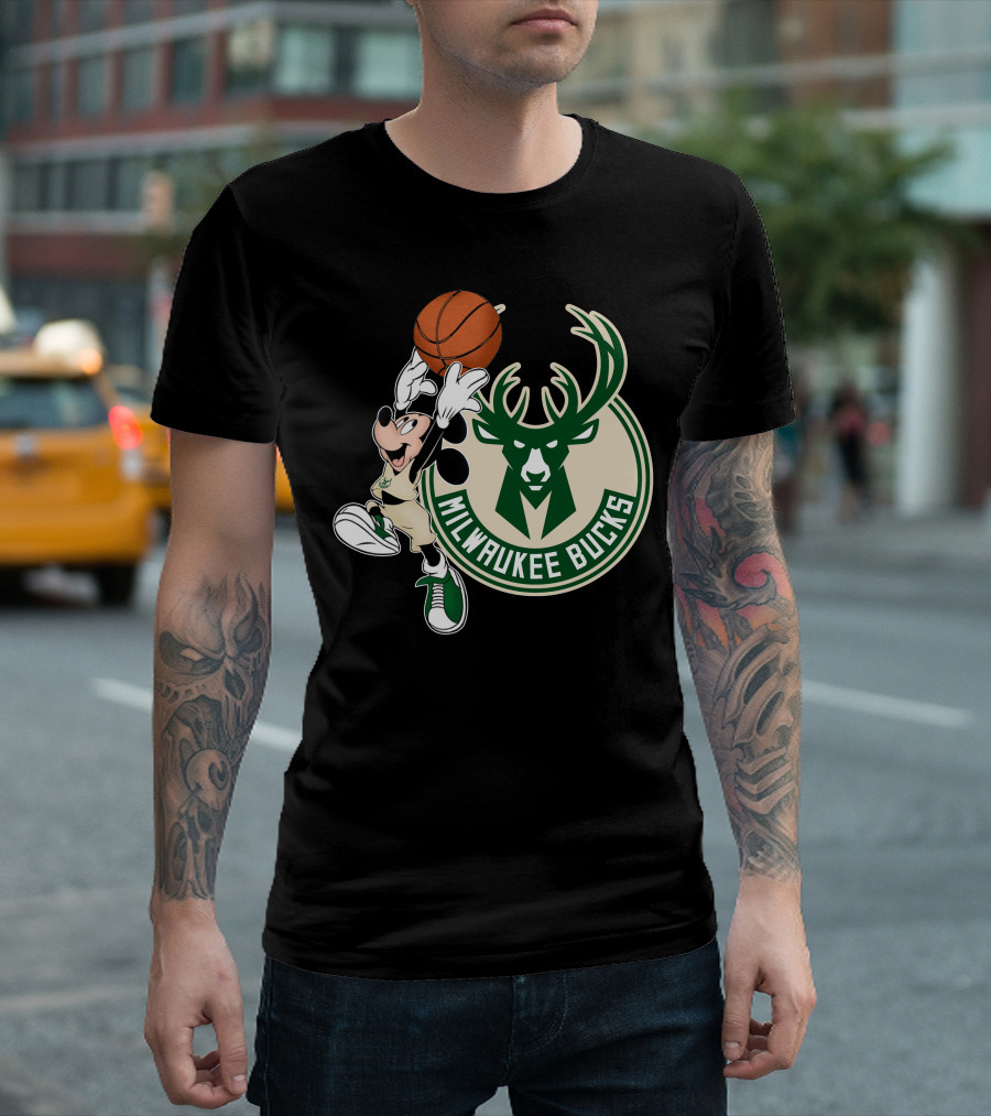 Mickey Milwaukee Bucks Basketball T-Shirt