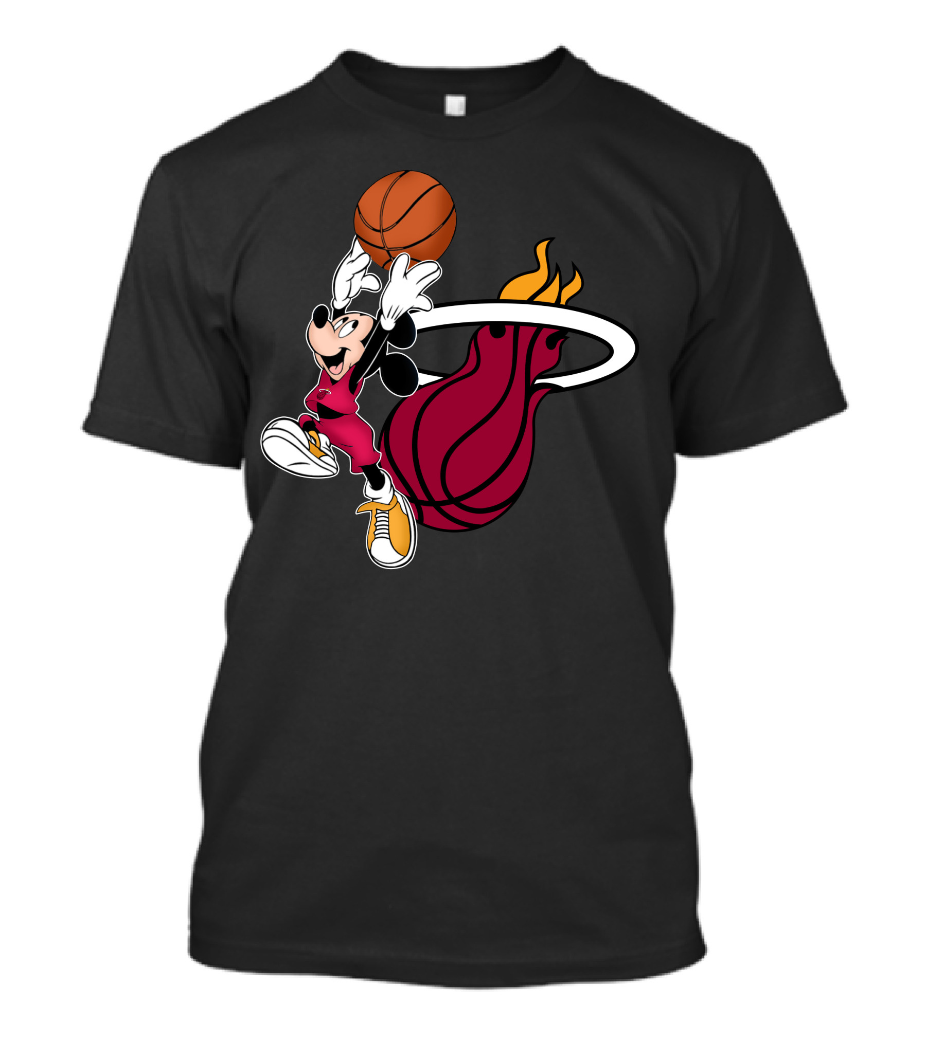 Mickey Dunking Basketball Miami Heat T-Shirt