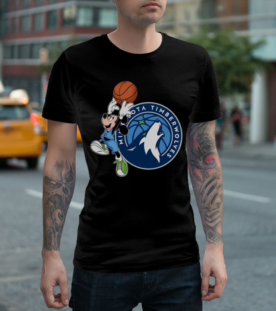 Mickey Minnesota Timberwolves Basketball T-Shirt