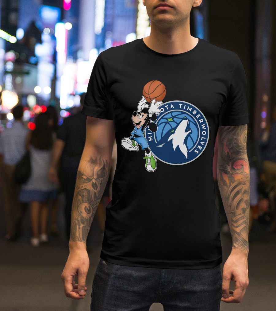 Mickey Minnesota Timberwolves Basketball T-Shirt