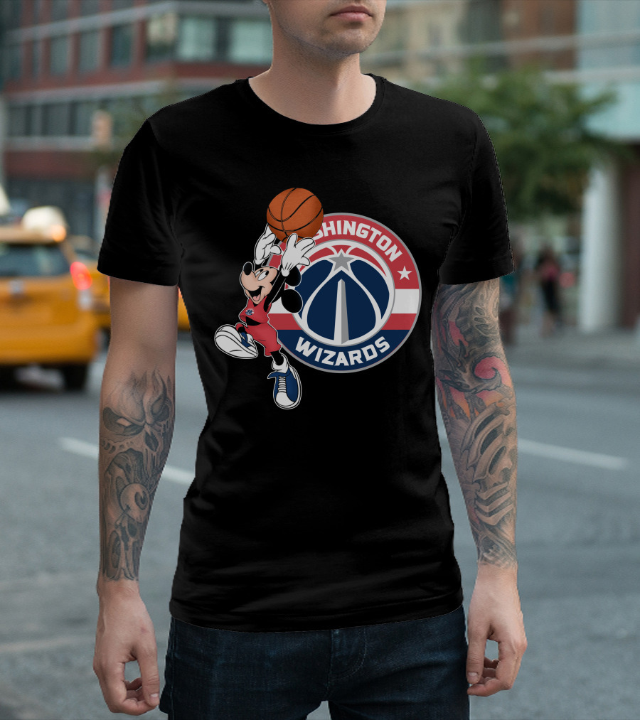 Washington Wizards Mickey Mouse Basketball T-Shirt