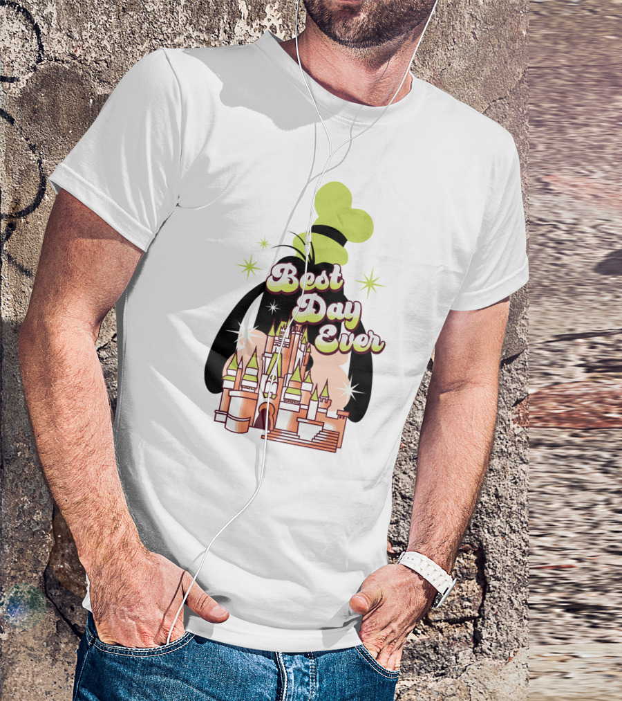 Best Day Ever Goofy Disney Castle T-Shirt