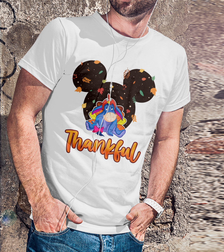 Eeyore Thankful Fall Mickey Ears T-Shirt