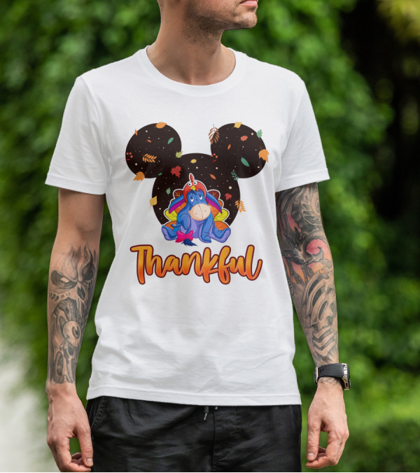 Eeyore Thankful Fall Mickey Ears T-Shirt