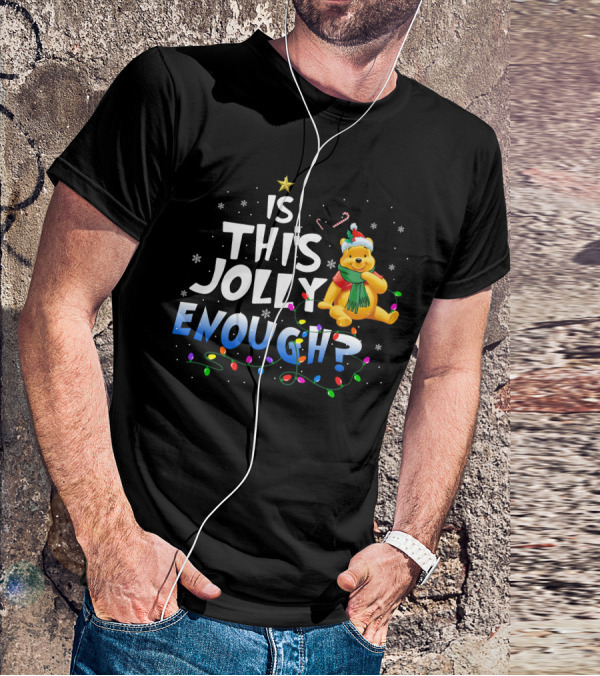 Is This Jolly Enough Pooh Christmas Lights T-Shirt