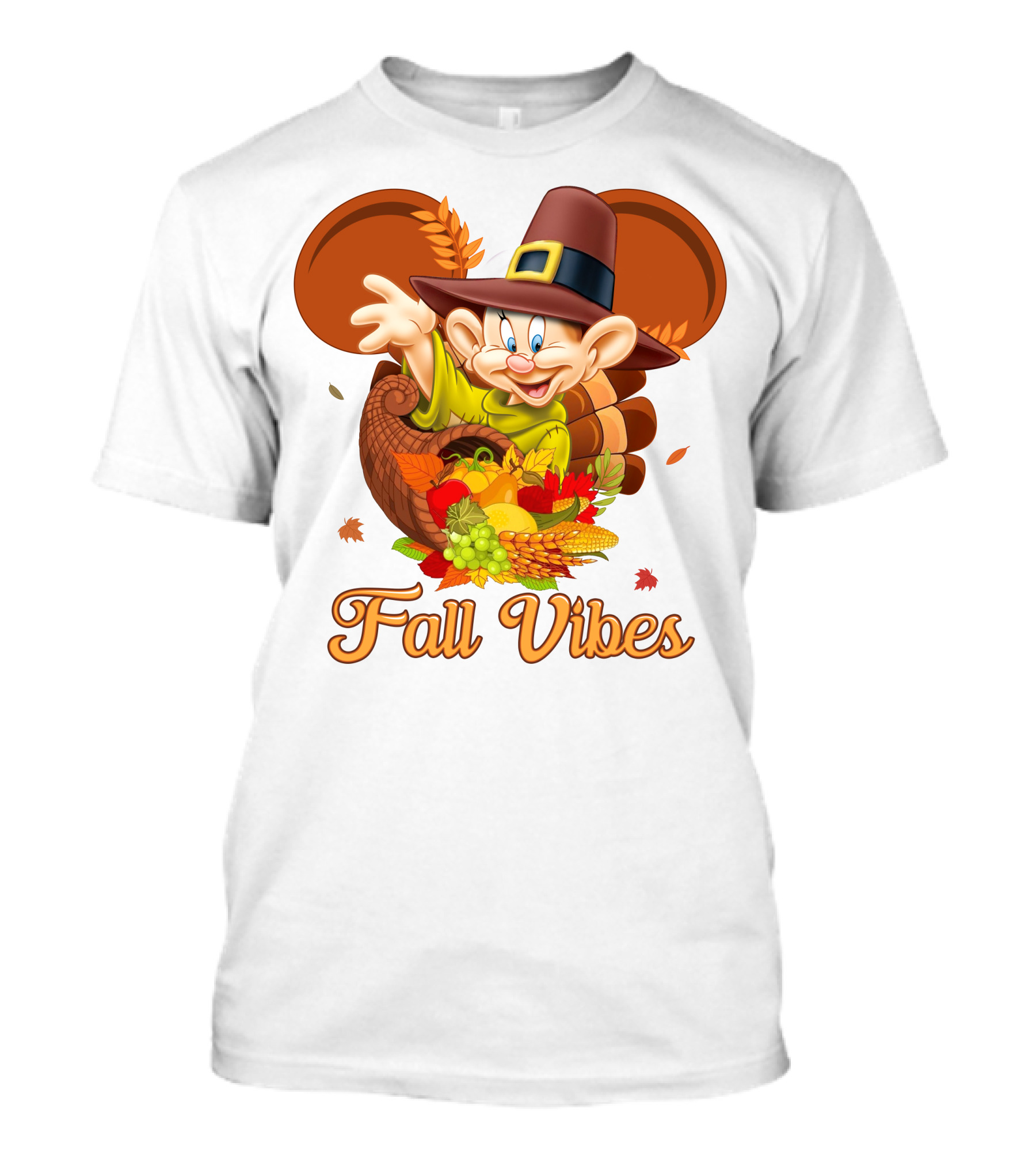 Dopey Fall Vibes Cornucopia Thanksgiving T-Shirt