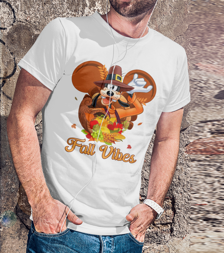 Goofy Fall Vibes Thanksgiving Cornucopia T-Shirt