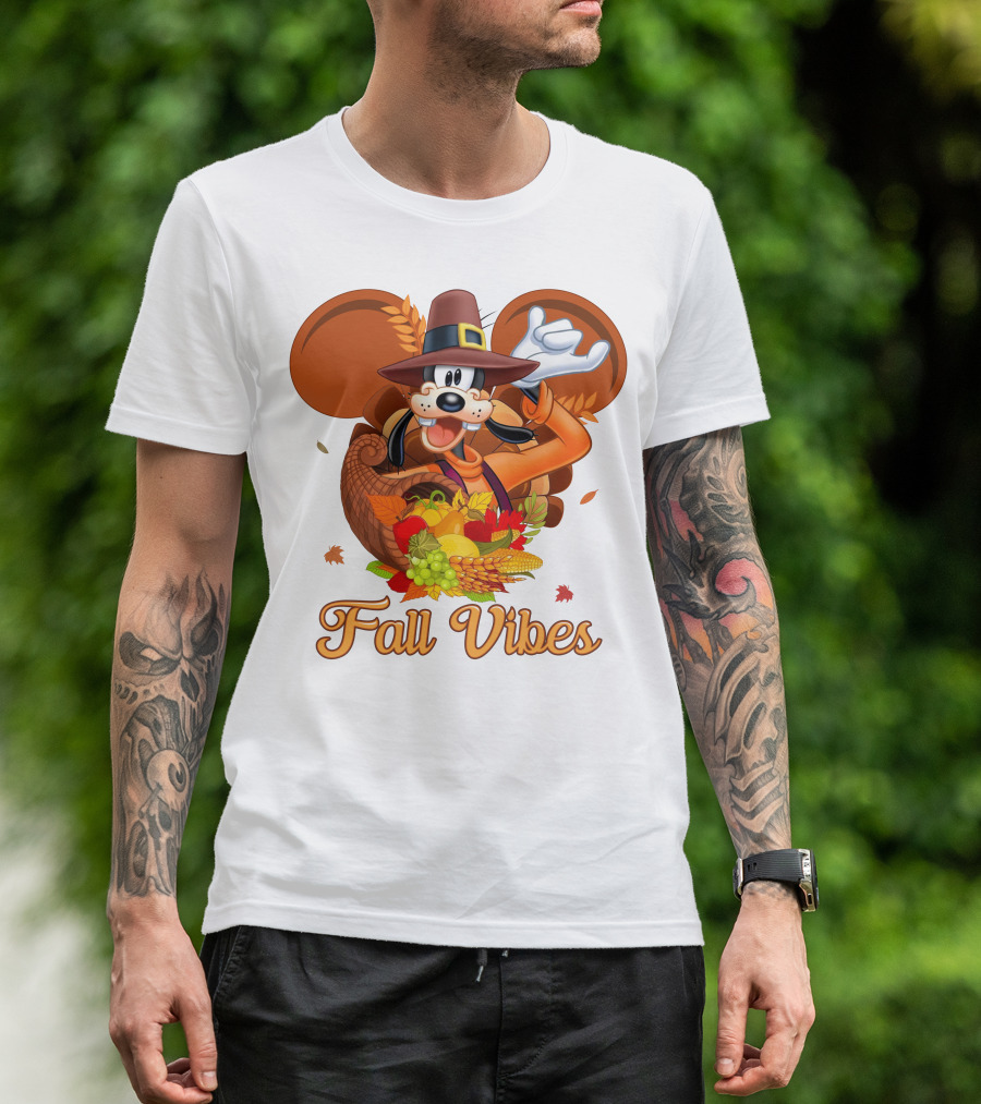 Goofy Fall Vibes Thanksgiving Cornucopia T-Shirt