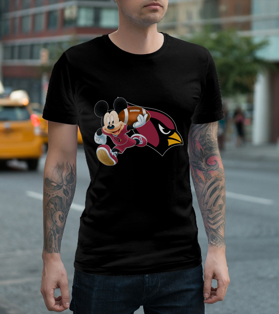 Mickey Arizona Cardinals Football Run T-Shirt