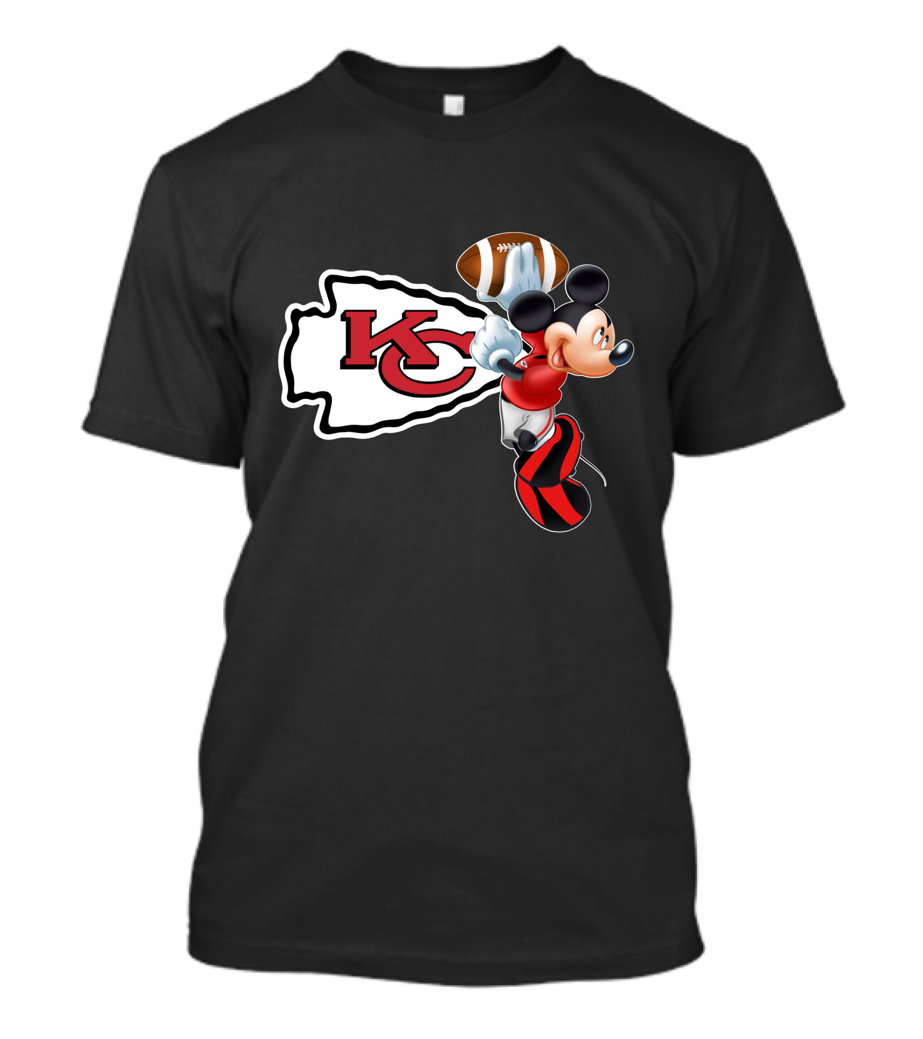 Mickey Kc Chiefs Football T-Shirt