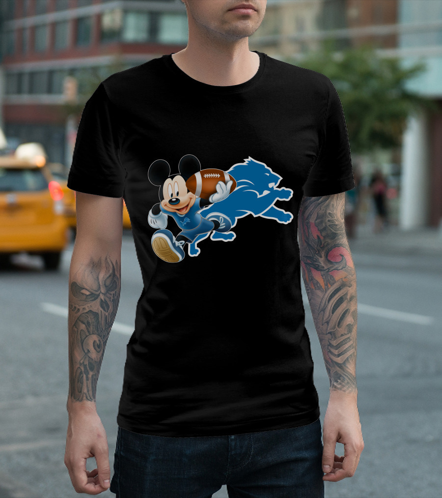 Mickey Mouse Detroit Lions Football T-Shirt