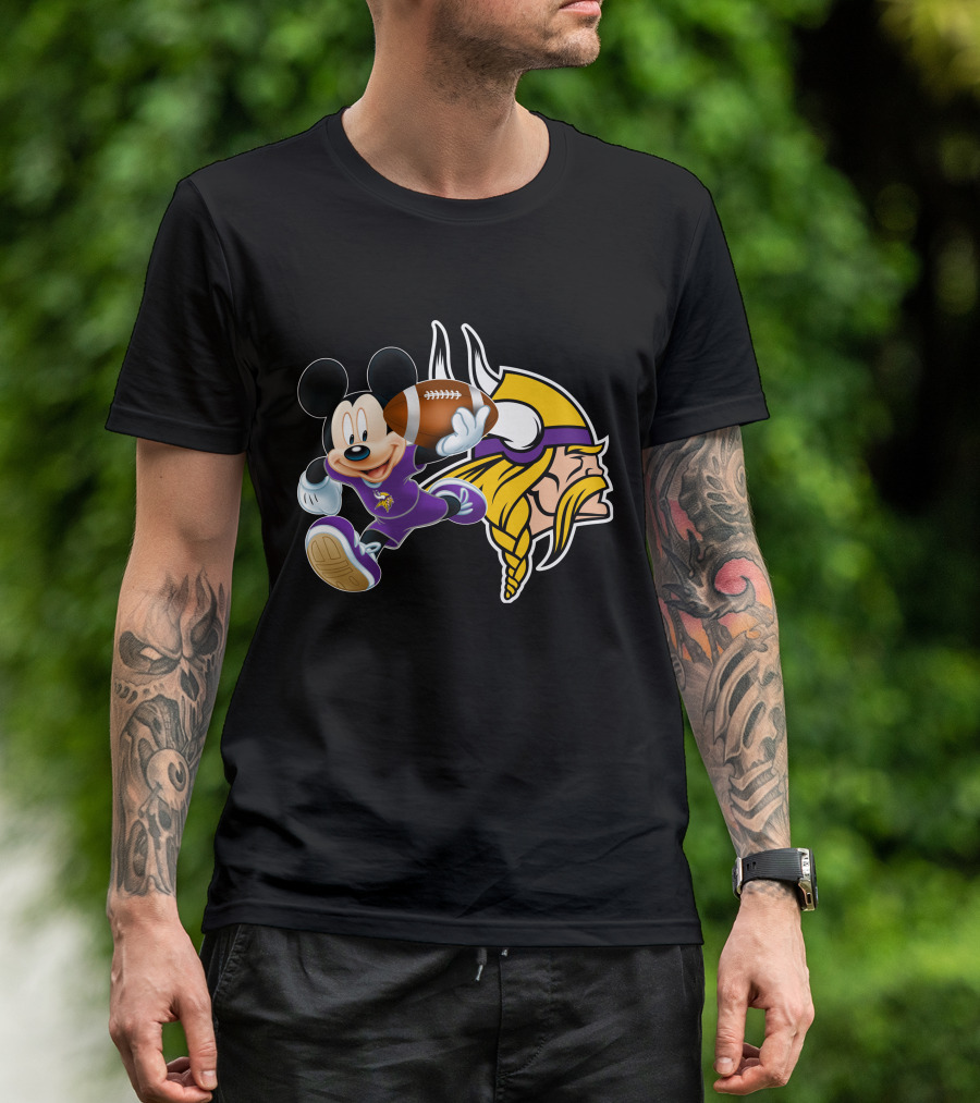Mickey Mouse Minnesota Vikings Football Fusion T-Shirt