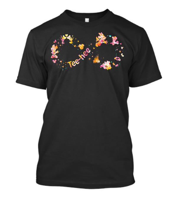 Tee-Hee Minnie Infinity Design With Castle And Butterflies T-Shirt