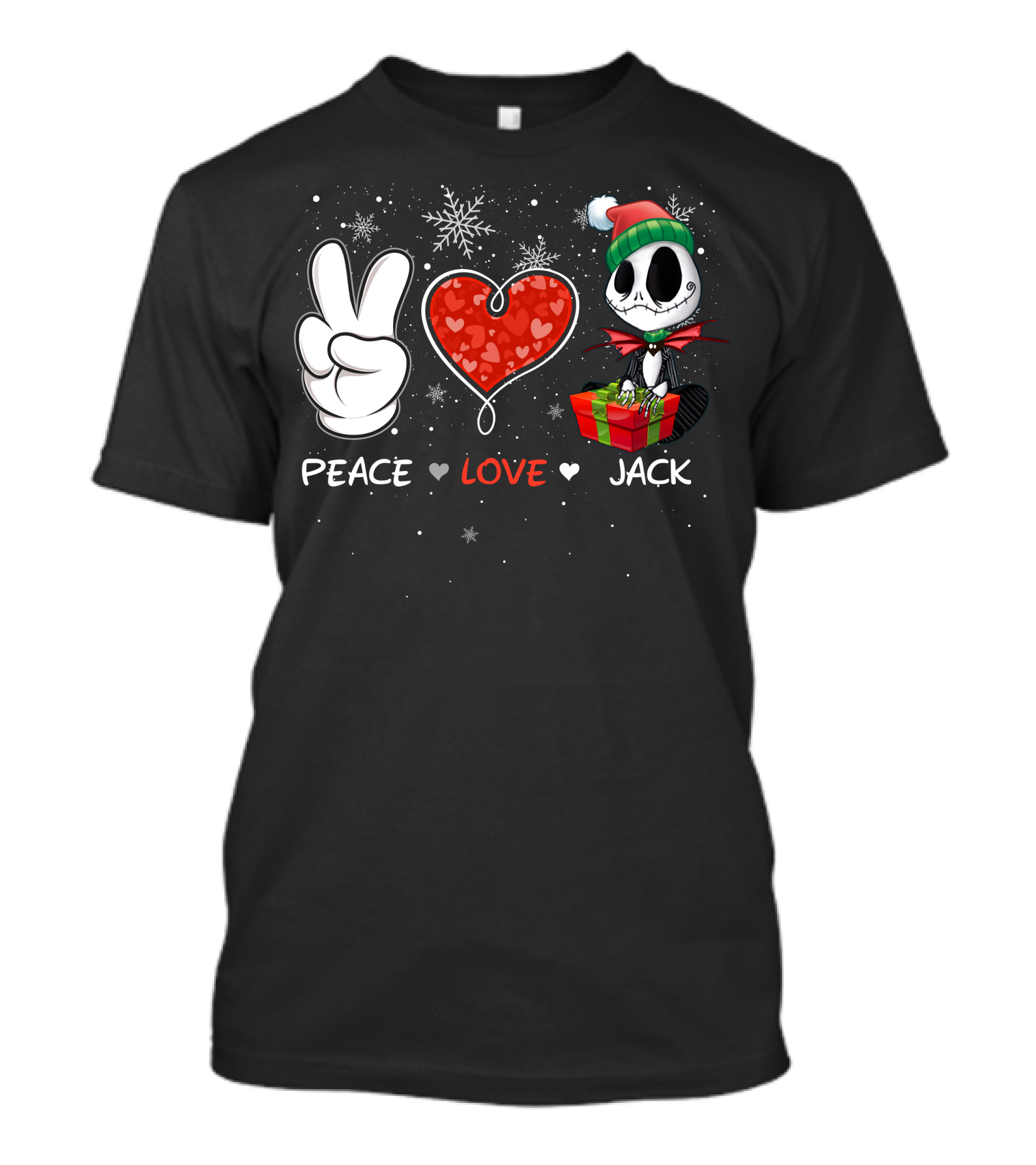 Peace Love Jack Christmas Gift T-Shirt