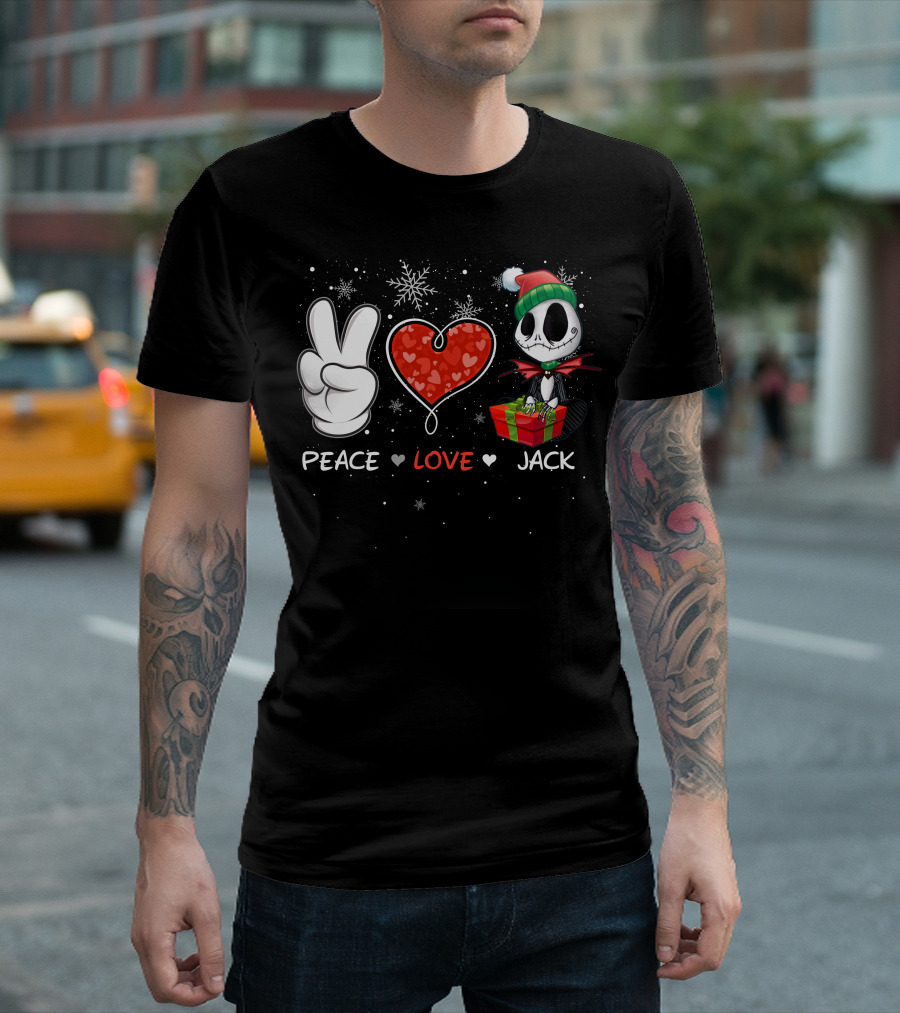 Peace Love Jack Christmas Gift T-Shirt