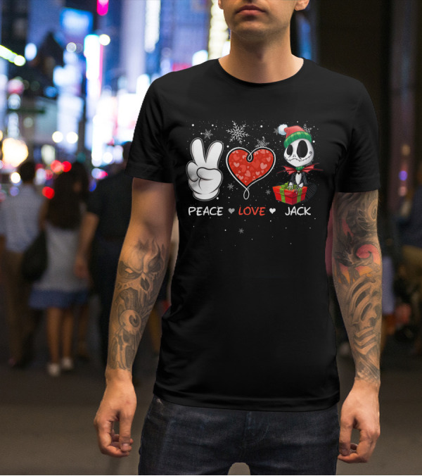 Peace Love Jack Christmas Gift T-Shirt