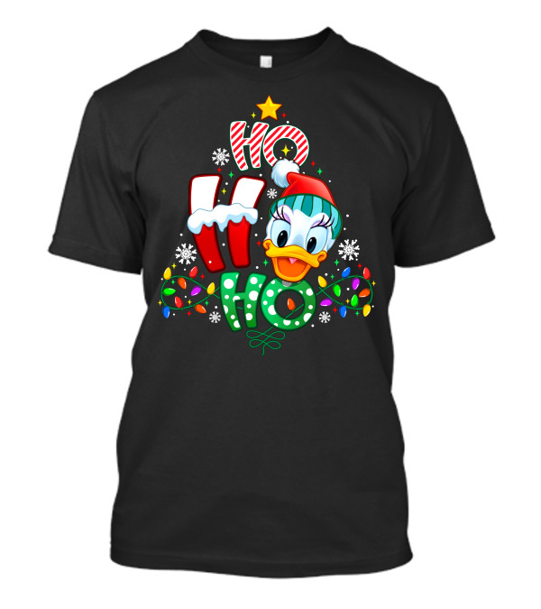 Ho Ho Ho Daisy Holiday Lights Christmas T-Shirt