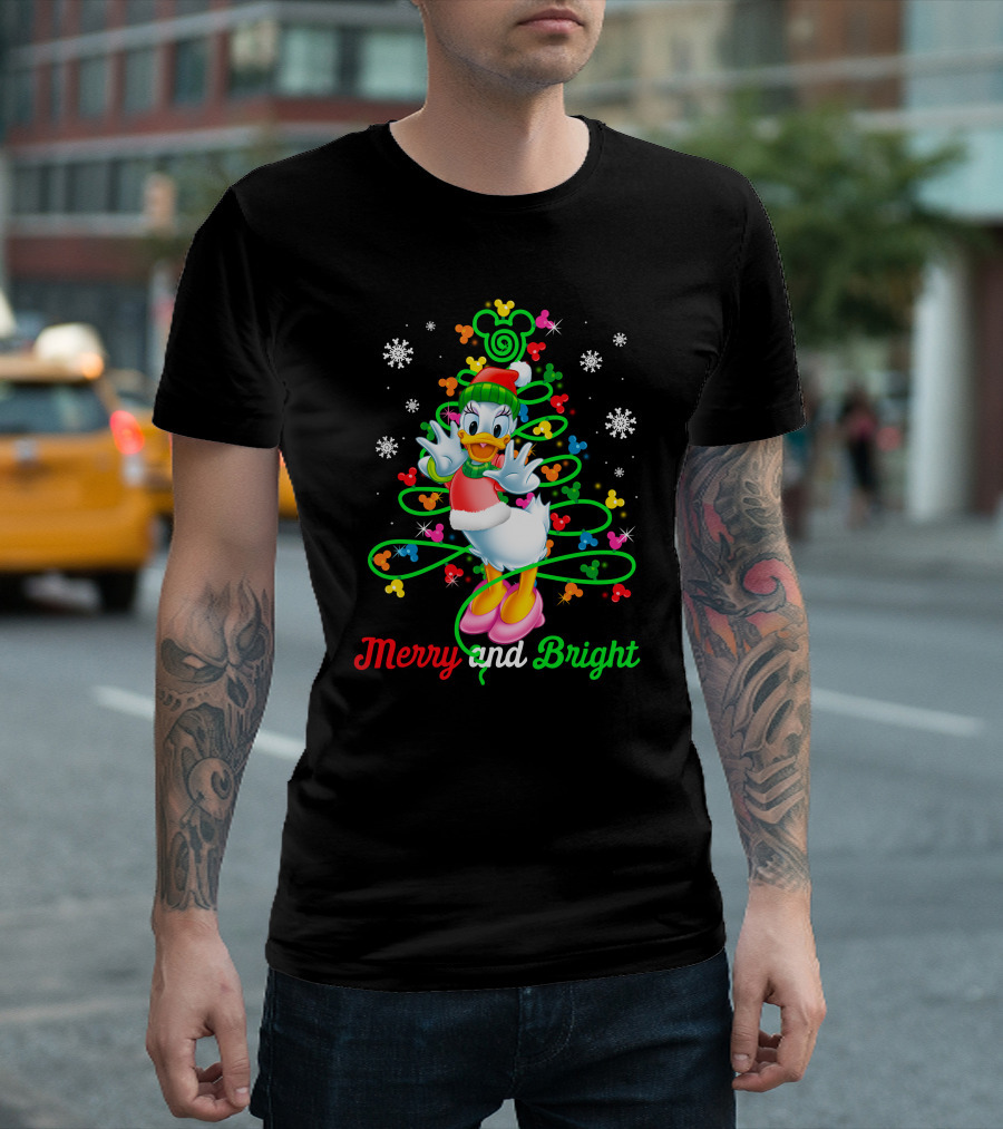 Merry And Bright Daisy Holiday Celebration T-Shirt