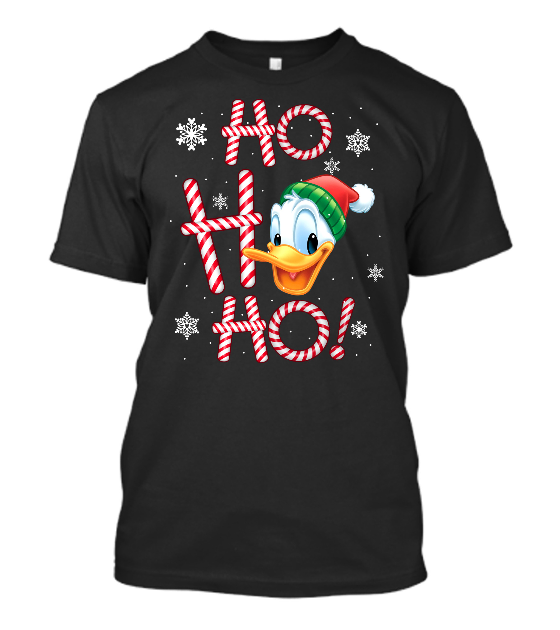 Ho Ho Ho Donald Duck Christmas Snowflakes T-Shirt