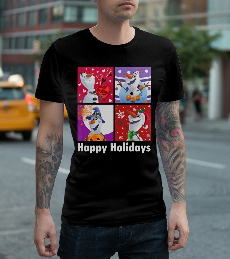 Happy Holidays Olaf Seasonal Celebrations T-Shirt