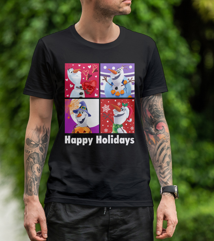 Happy Holidays Olaf Seasonal Celebrations T-Shirt