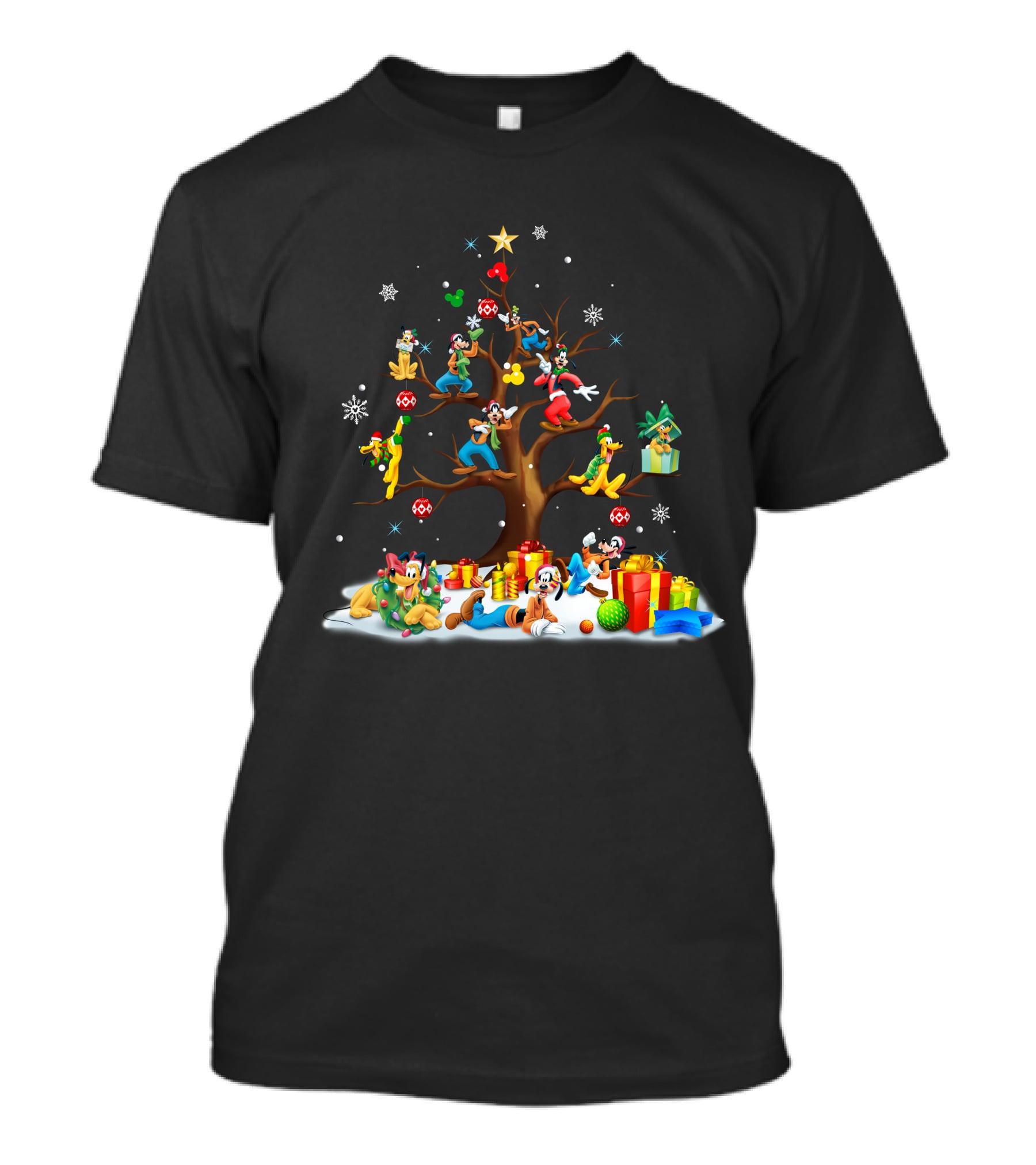 Pluto Goofy Christmas Tree T-Shirt