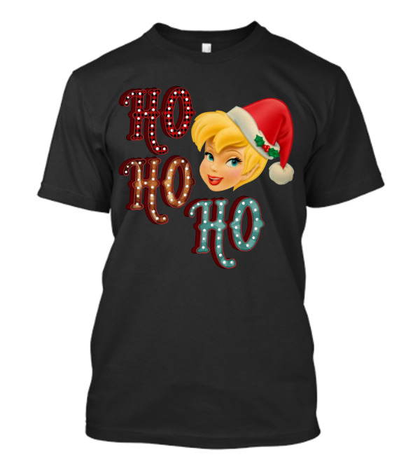 Ho Ho Ho Tinkerbell Santa Hat Christmas T-Shirt