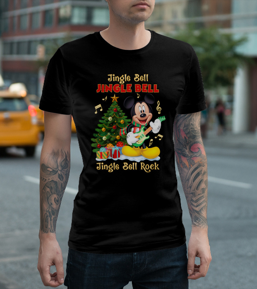 Jingle Bell Jingle Bell Jingle Bell Rock Mickey T-Shirt