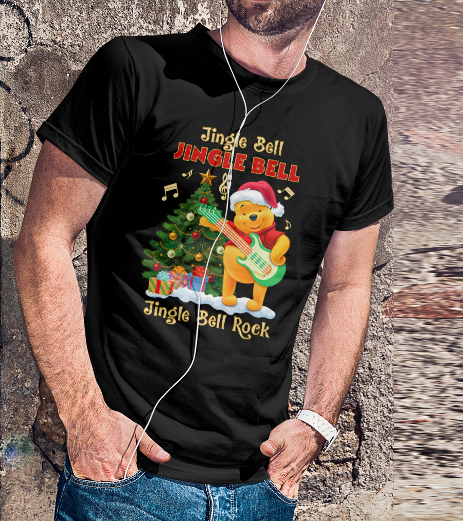 Jingle Bell Jingle Bell Jingle Bell Rock Christmas Pooh T-Shirt