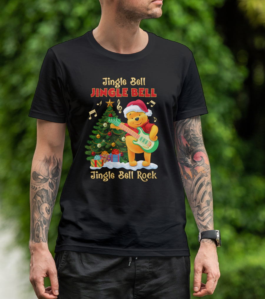 Jingle Bell Jingle Bell Jingle Bell Rock Christmas Pooh T-Shirt