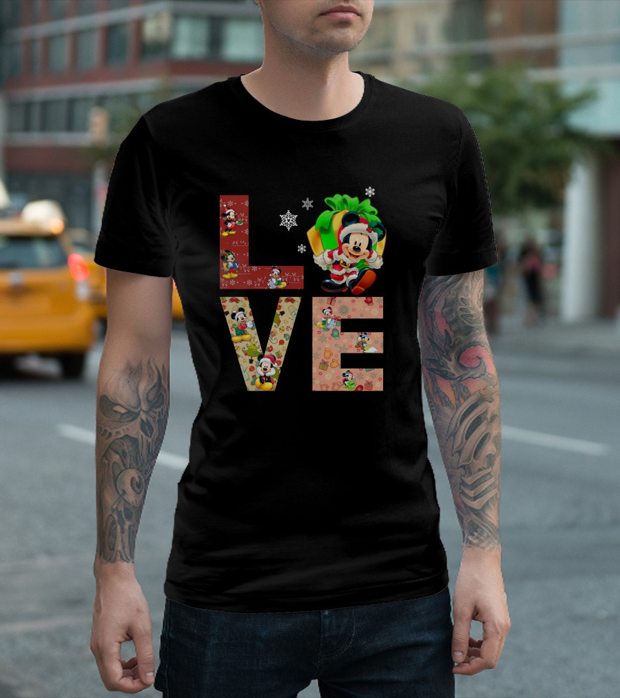 Love Mickey Christmas Holiday Season T-Shirt