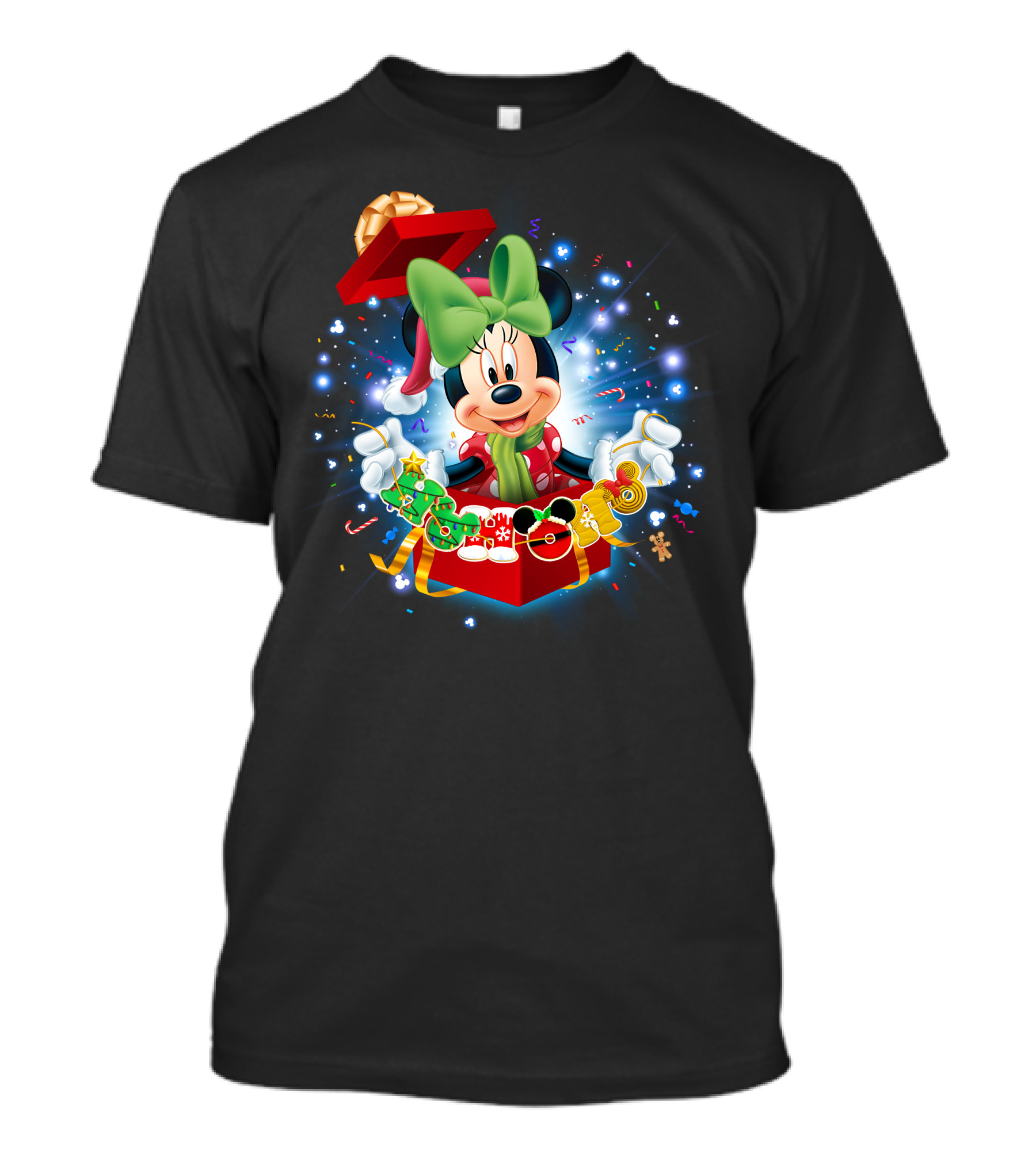 Minnie Holiday Gift Box Celebration Disney Magic T-Shirt