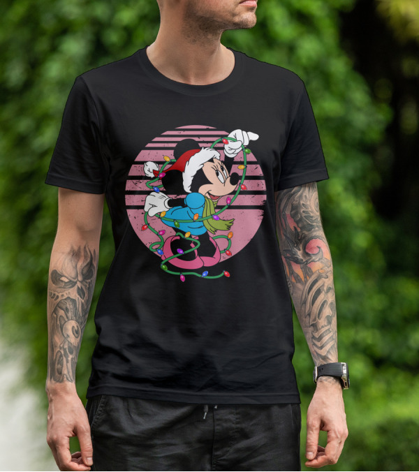 Minnie Mouse Christmas Lights Holiday Fun T-Shirt