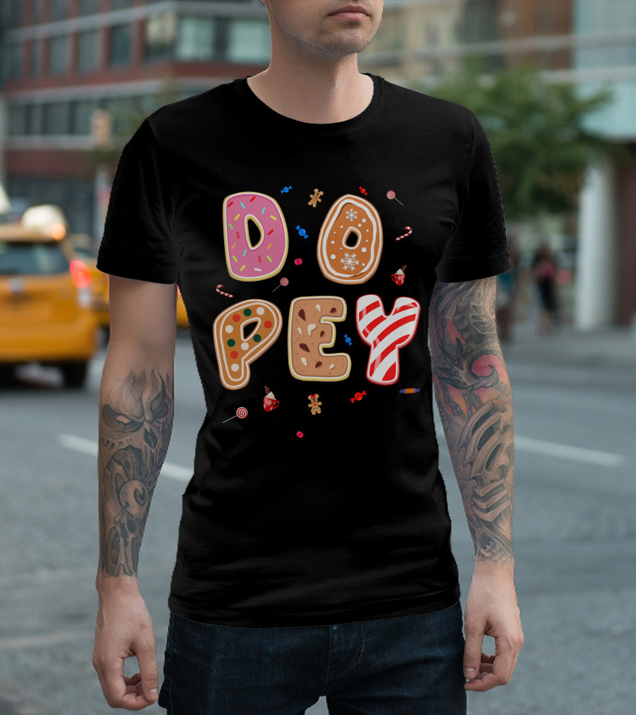 Dopey Candy Cane Gingerbread Cookie Sprinkle Sweets T-Shirt