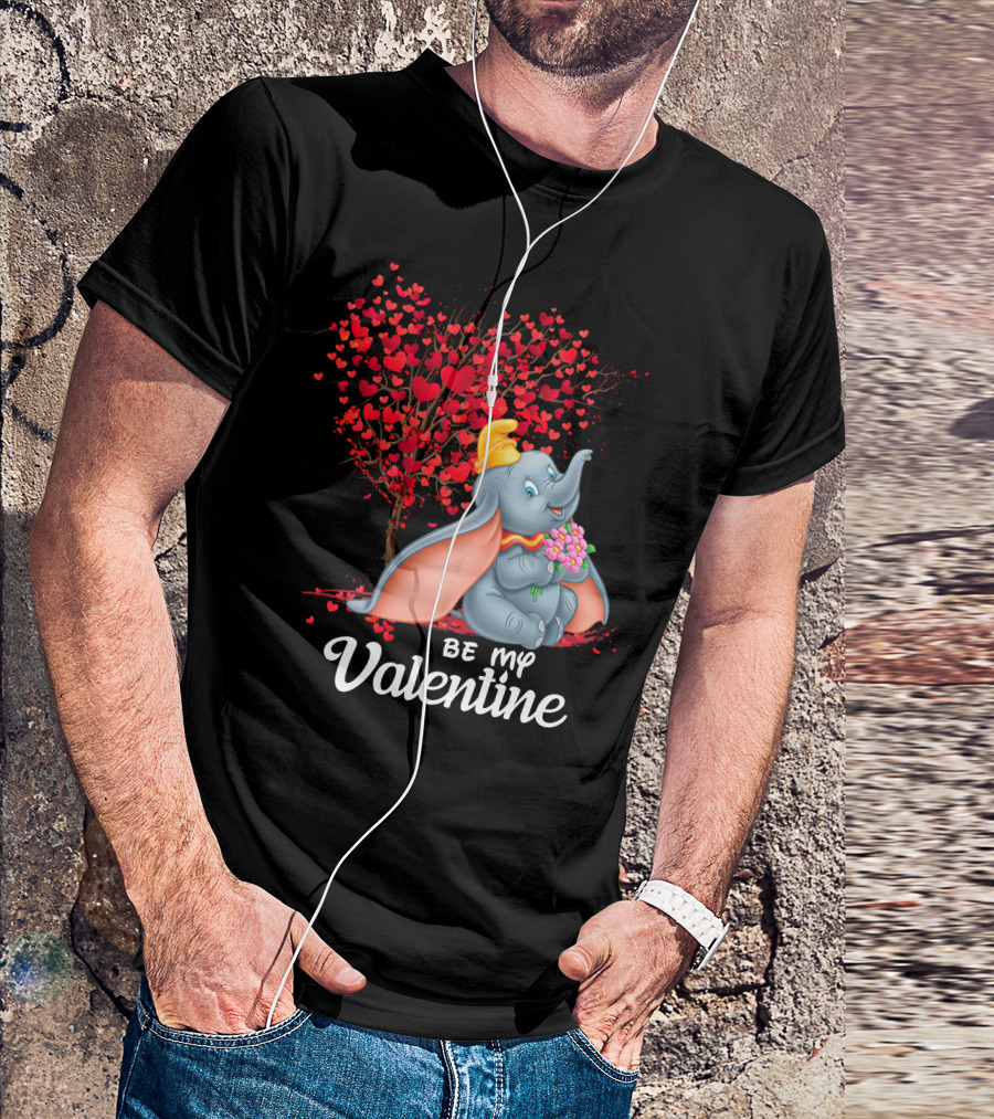 Dumbo Be My Valentine Red Heart Tree Bouquet T-Shirt