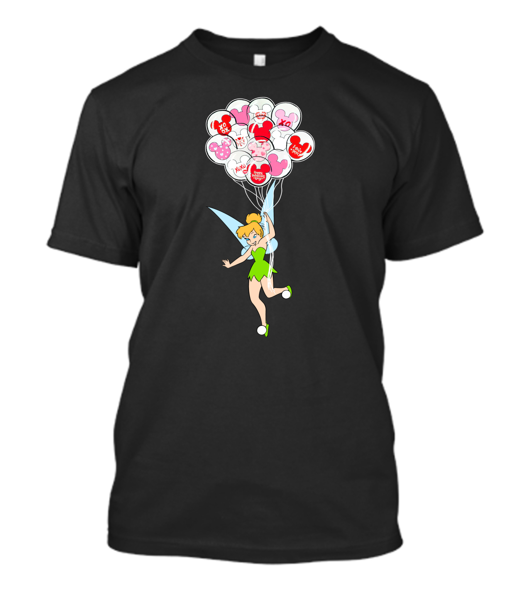 Tinkerbell Minnie Balloons Love Xoxo Disney Icons T-Shirt