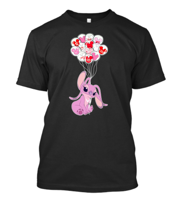 Angel Valentine's Day Balloons And Hearts T-Shirt