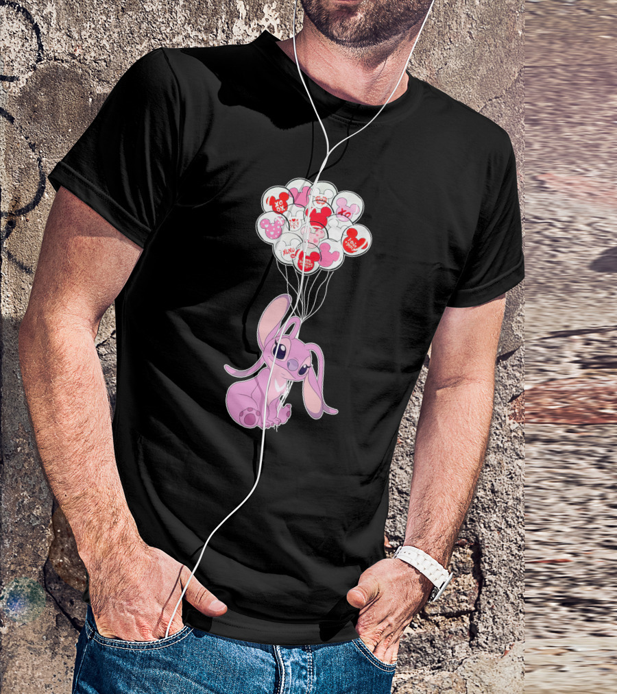 Angel Valentine's Day Balloons And Hearts T-Shirt