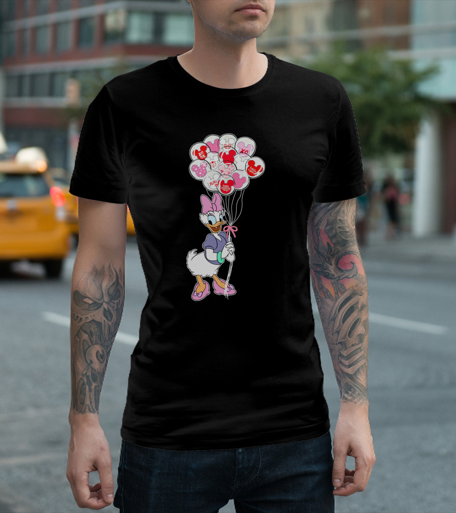 Daisy Duck Balloons Xo Love Minnie Mouse Icons T-Shirt