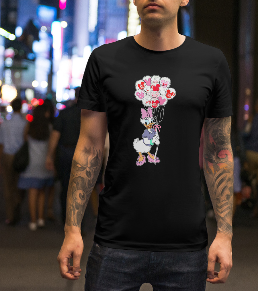 Daisy Duck Balloons Xo Love Minnie Mouse Icons T-Shirt